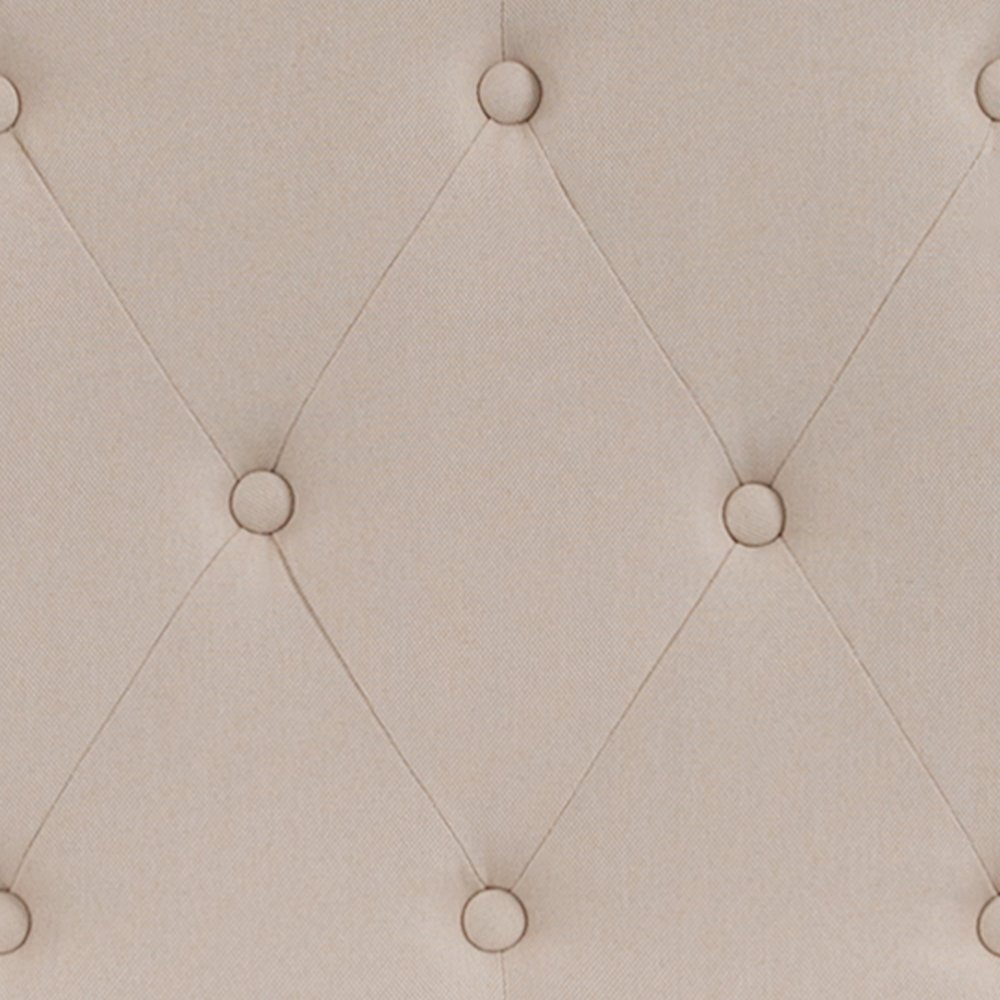 Tufted Upholstered King Size Headboard in Beige Fabric. Picture 11