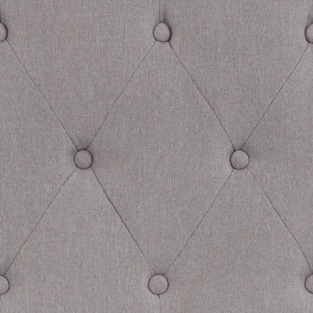 Tufted Upholstered King Size Headboard in Light Gray Fabric. Picture 11