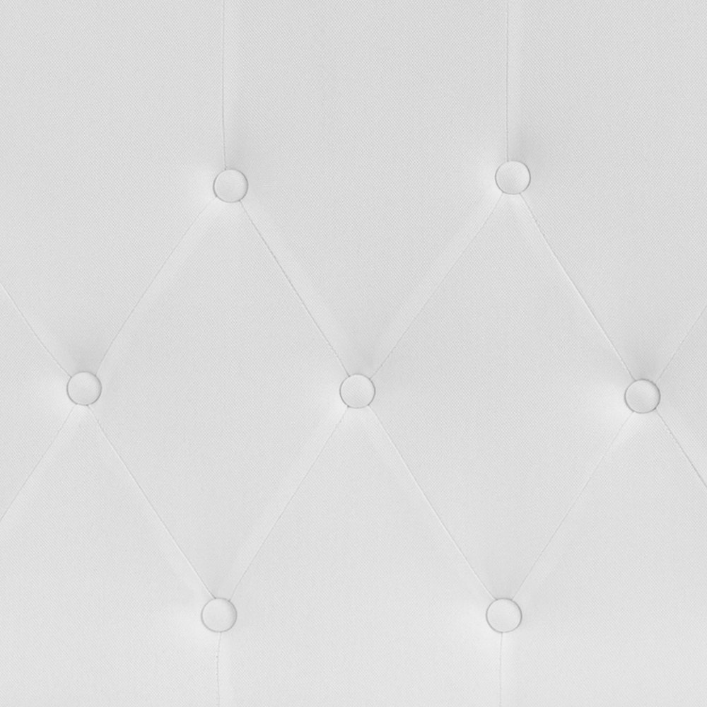 Tufted Upholstered King Size Headboard in White Fabric. Picture 10