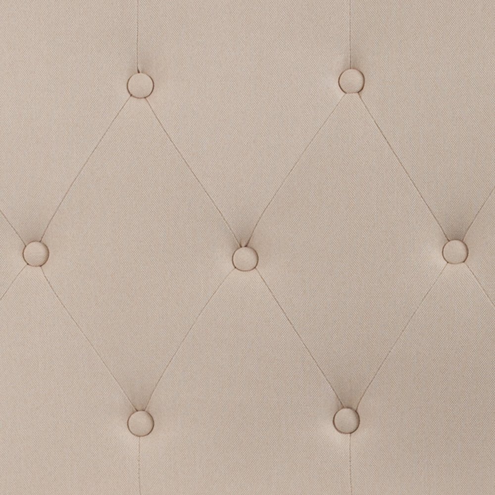 Tufted Upholstered Queen Size Headboard in Beige Fabric. Picture 11