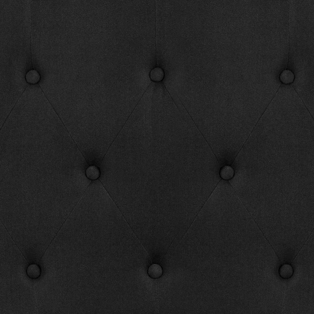 Tufted Upholstered Queen Size Headboard in Black Fabric. Picture 12