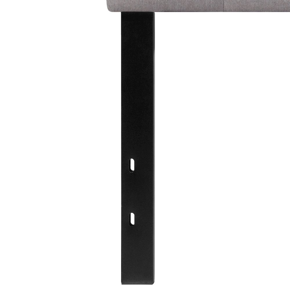 Tufted Upholstered Twin Size Headboard in Light Gray Fabric. Picture 9