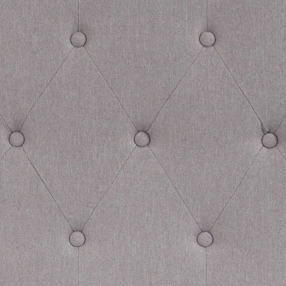 Tufted Upholstered Twin Size Headboard in Light Gray Fabric. Picture 12