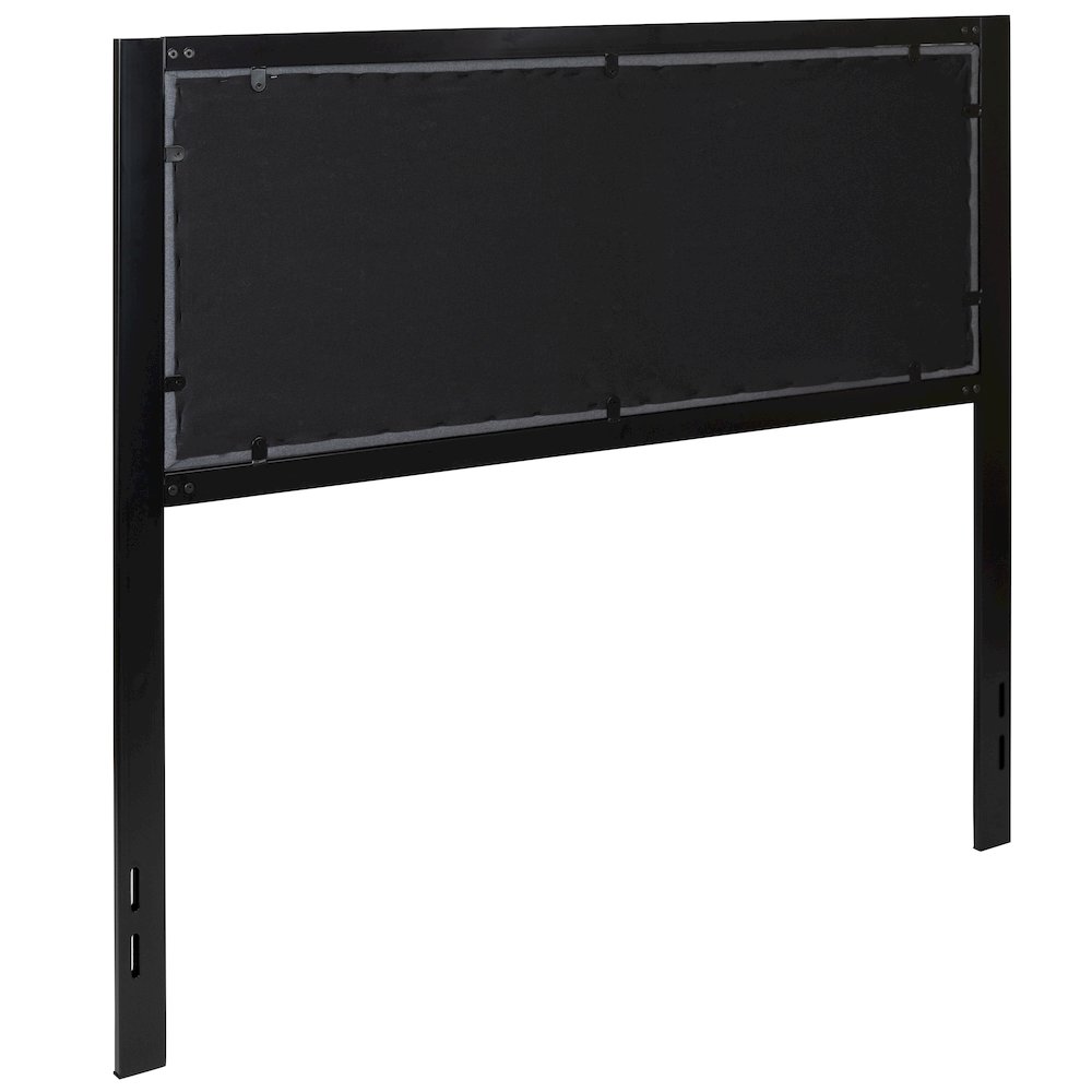 Metal Tufted Upholstered Full Size Headboard in Dark Gray Fabric. Picture 8