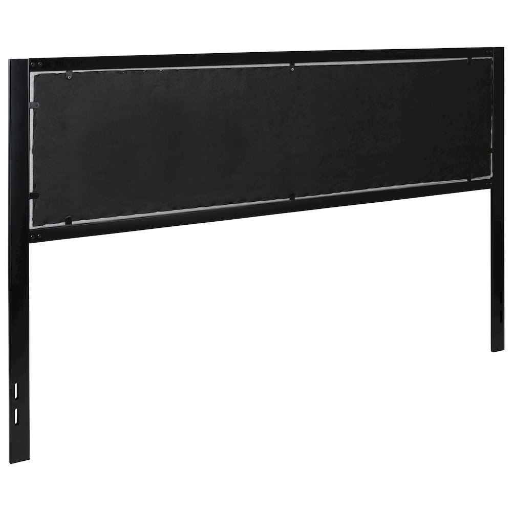 Metal Tufted Upholstered King Size Headboard in Light Gray Fabric. Picture 8