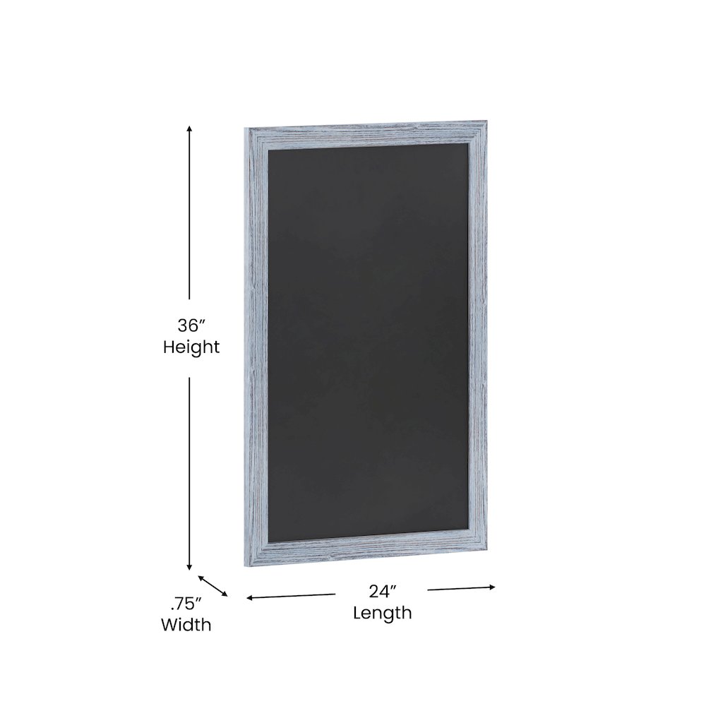 24" x 36" Blue Wall Mount Magnetic Chalkboard Sign. Picture 5