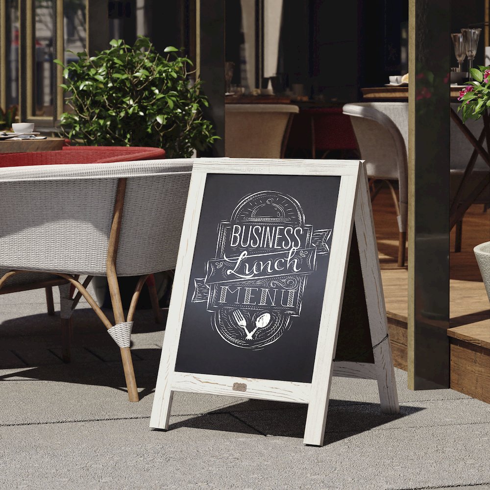 Vintage A-Frame Double Sided Magnetic Message Board. Picture 2