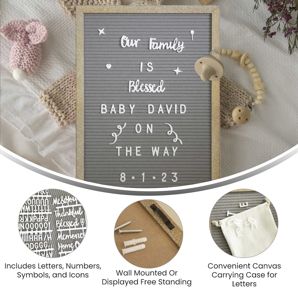 Contemporary 12 x 17 Felt Letter Board. Picture 4
