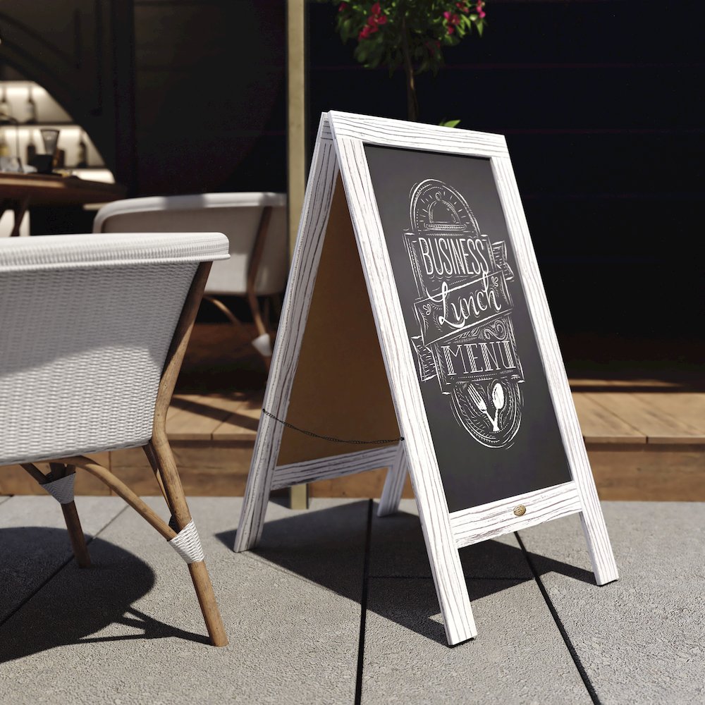 Vintage A-Frame Double Sided Indoor/Outdoor Magnetic Message Board Set. Picture 6