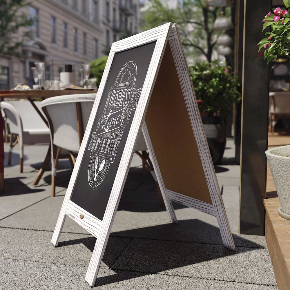 Vintage A-Frame Double Sided Indoor/Outdoor Magnetic Message Board Set. Picture 7