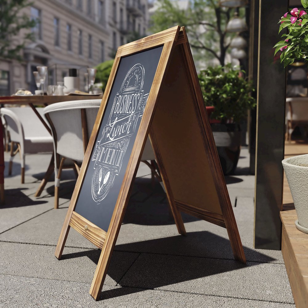 Vintage A-Frame Double Sided Indoor/Outdoor Magnetic Message Board Set. Picture 7