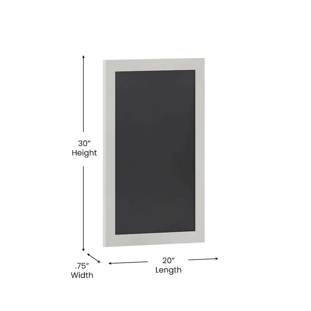 20" x 30" White Wall Mount Magnetic Chalkboard Sign. Picture 5