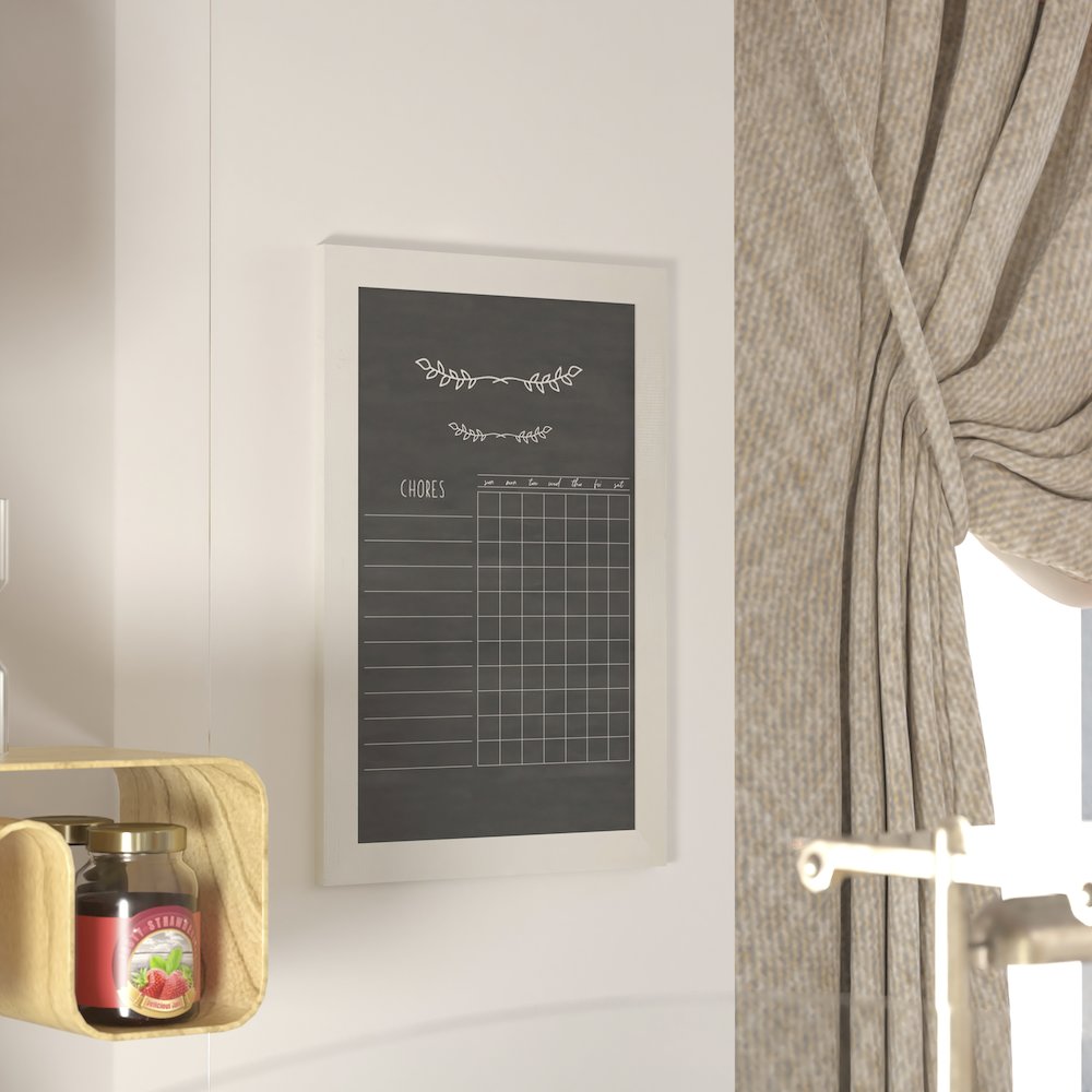 20" x 30" White Wall Mount Magnetic Chalkboard Sign. Picture 7