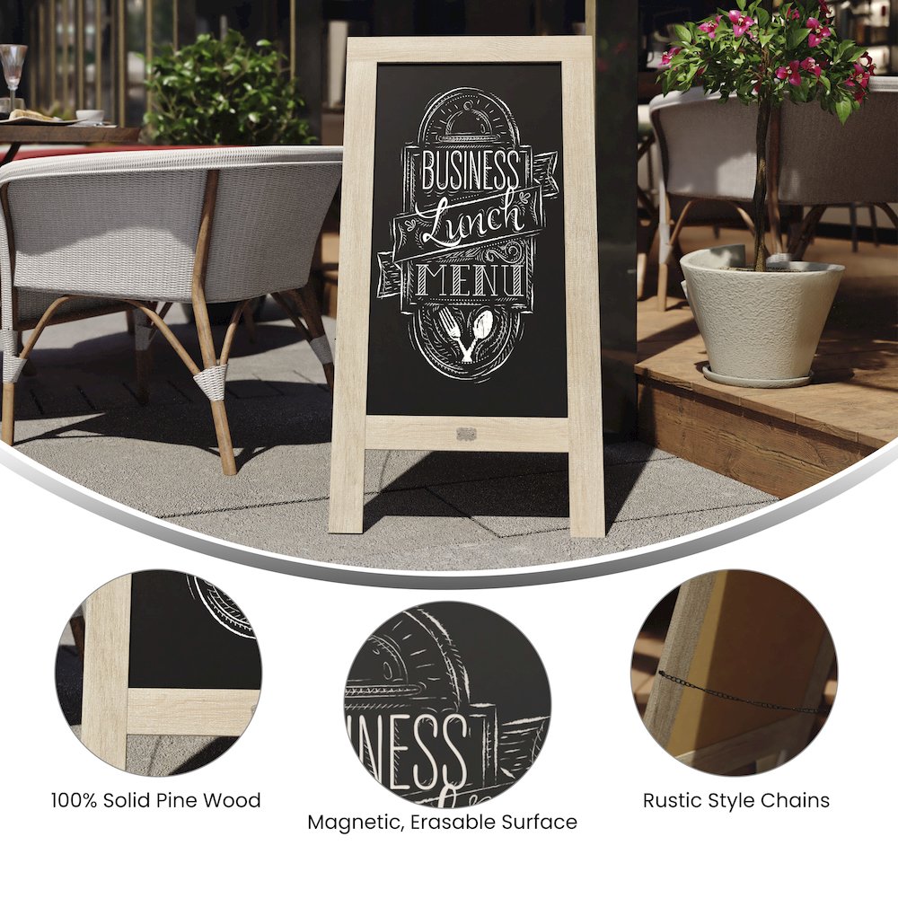 Vintage A-Frame Double Sided Magnetic Message Board. Picture 4