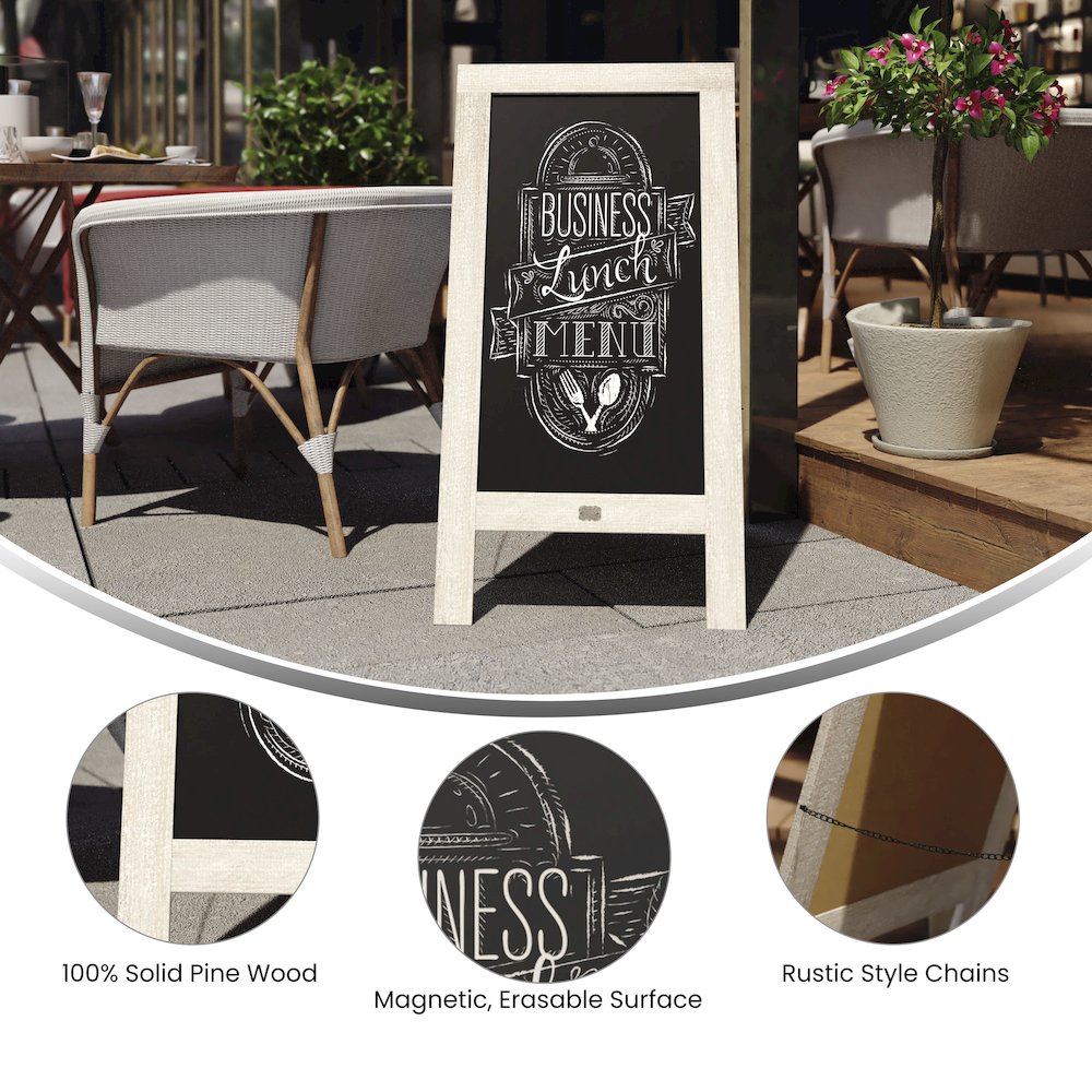 Vintage A-Frame Double Sided Indoor/Outdoor Magnetic Message Board Set. Picture 4