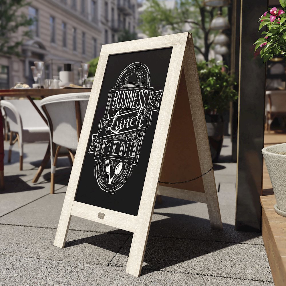 Vintage A-Frame Double Sided Indoor/Outdoor Magnetic Message Board Set. Picture 7