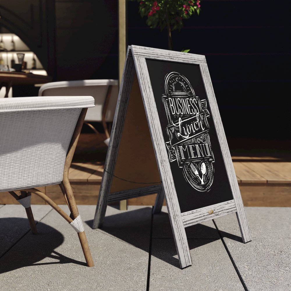 Vintage A-Frame Double Sided Indoor/Outdoor Magnetic Message Board Set. Picture 6