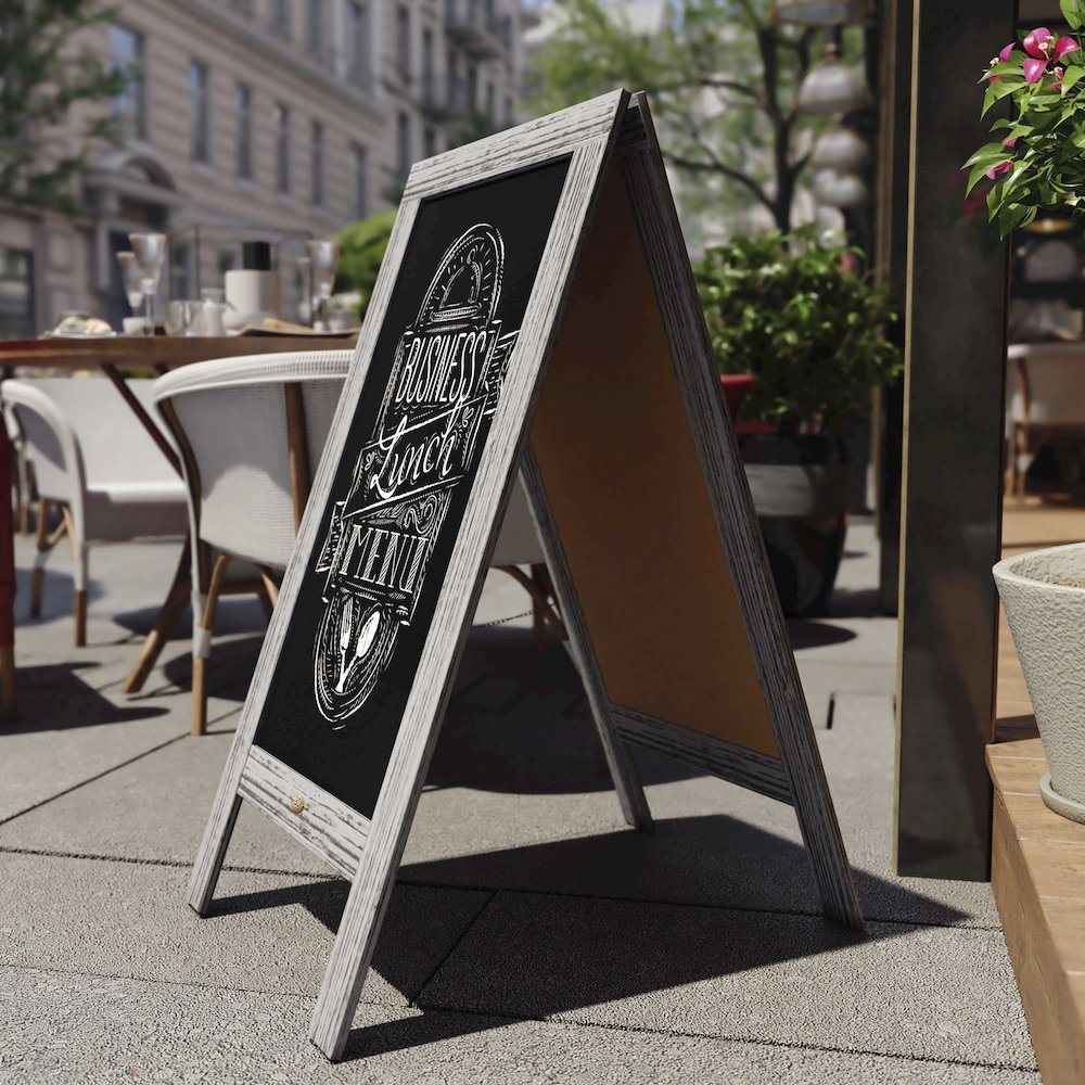Vintage A-Frame Double Sided Indoor/Outdoor Magnetic Message Board Set. Picture 7