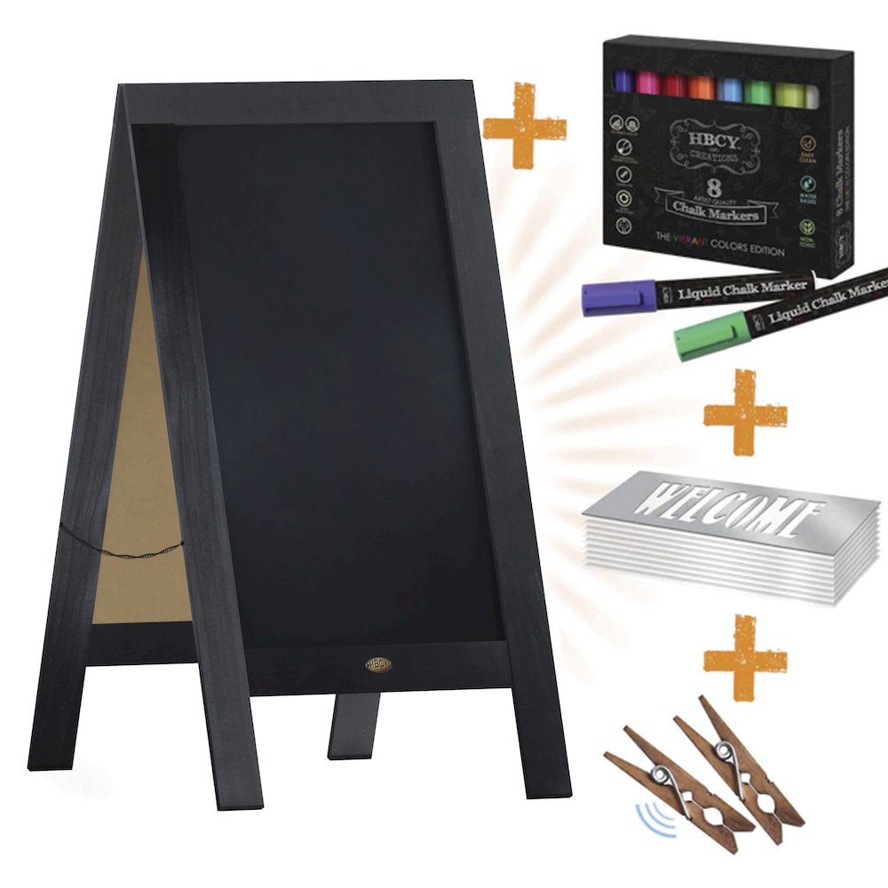 Vintage A-Frame Double Sided Indoor/Outdoor Magnetic Message Board Set. Picture 1