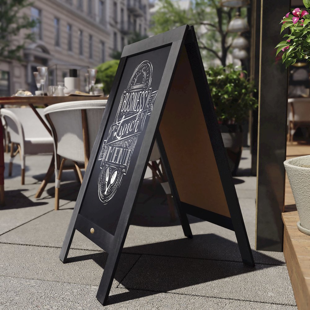 Vintage A-Frame Double Sided Indoor/Outdoor Magnetic Message Board Set. Picture 7