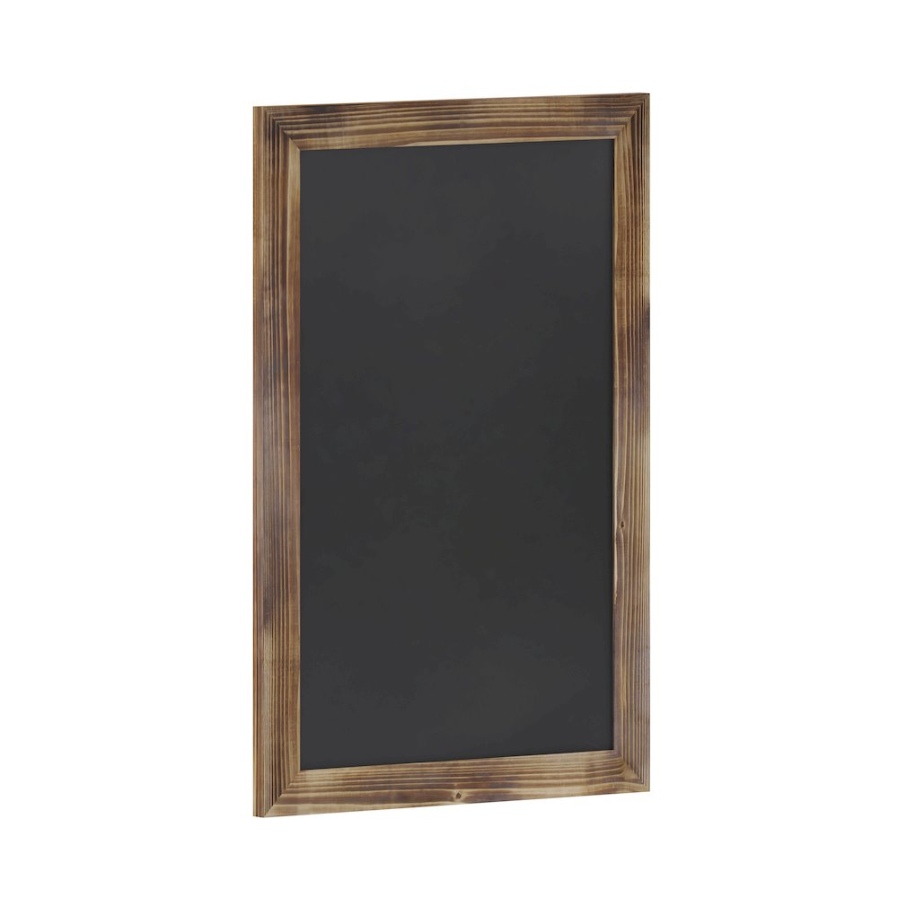 20" x 30" Torched Wood Wall Mount Magnetic Chalkboard Sign. Picture 1