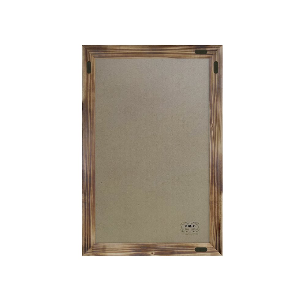 20" x 30" Torched Wood Wall Mount Magnetic Chalkboard Sign. Picture 8