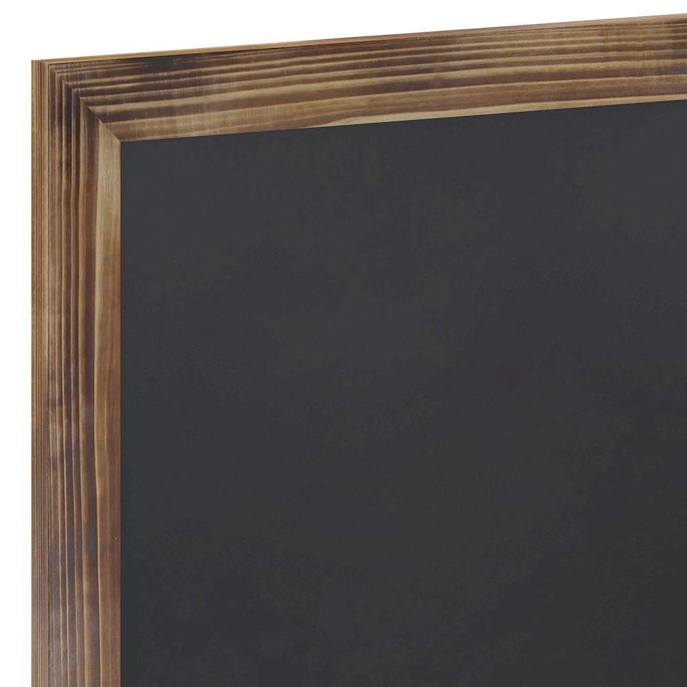 20" x 30" Torched Wood Wall Mount Magnetic Chalkboard Sign. Picture 9