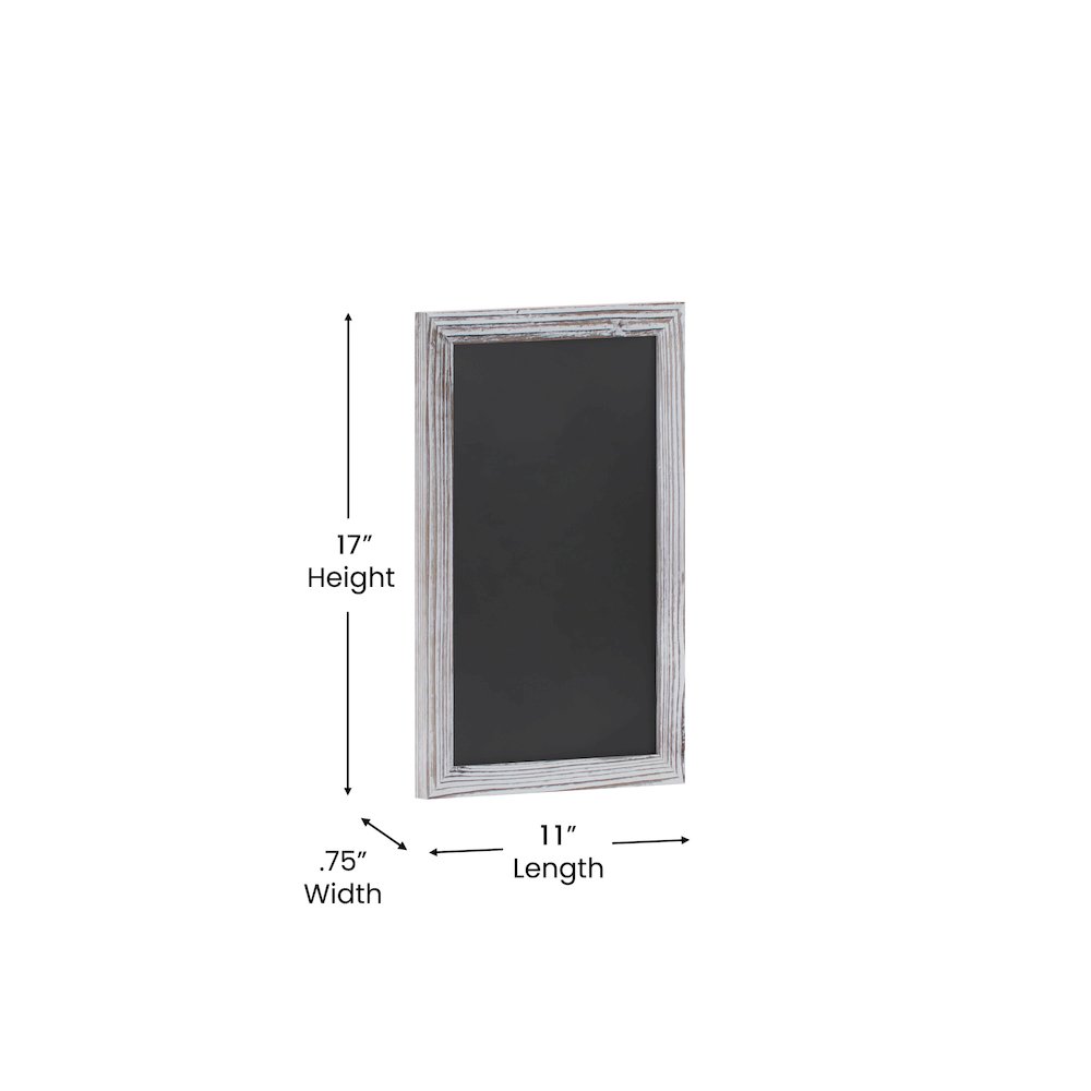 11" x 17" Whitewashed Wall Mount Magnetic Chalkboard Sign. Picture 5