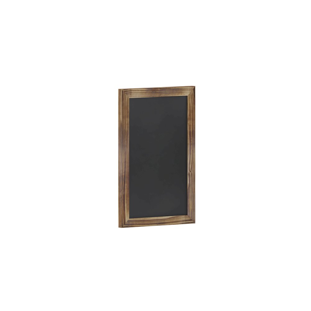 11" x 17" Torched Wood Wall Mount Magnetic Chalkboard Sign. Picture 1