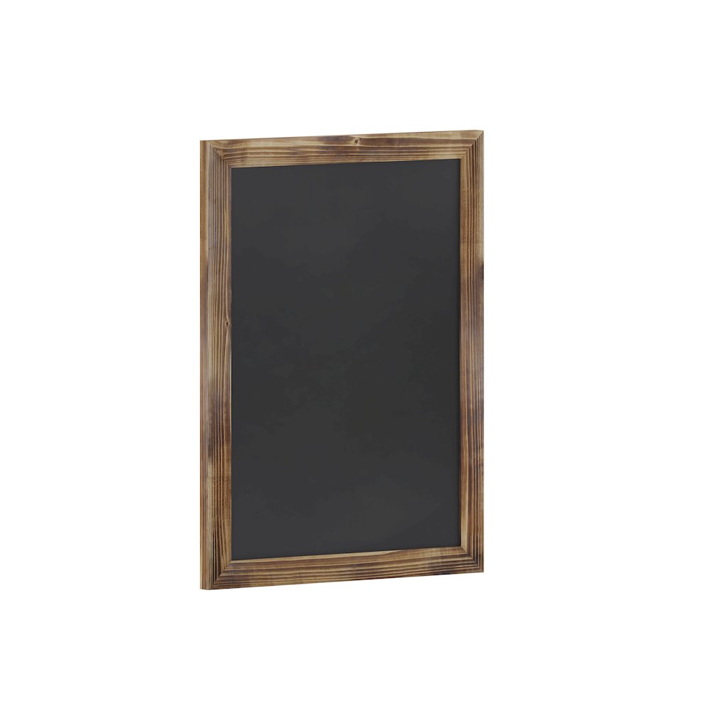 18" x 24" Torched Wood Wall Mount Magnetic Chalkboard Sign. Picture 1