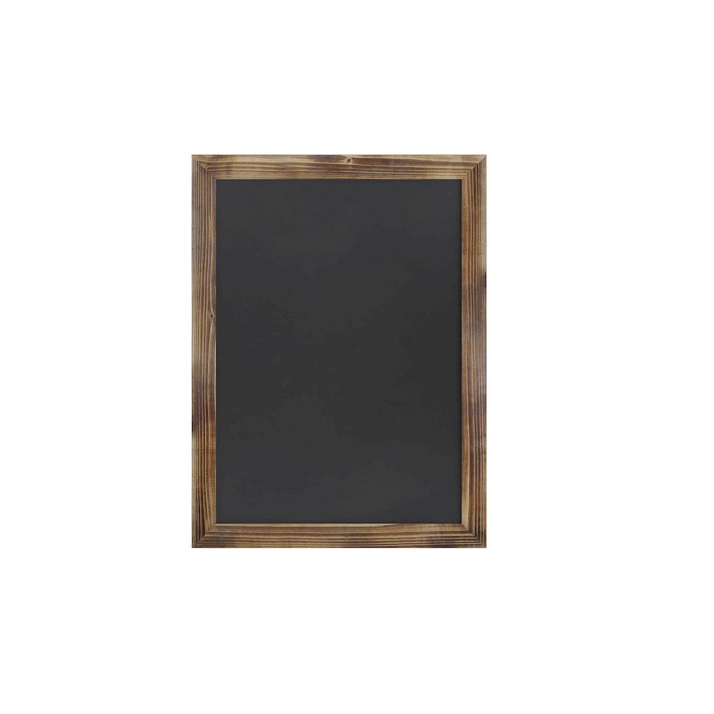 18" x 24" Torched Wood Wall Mount Magnetic Chalkboard Sign. Picture 11