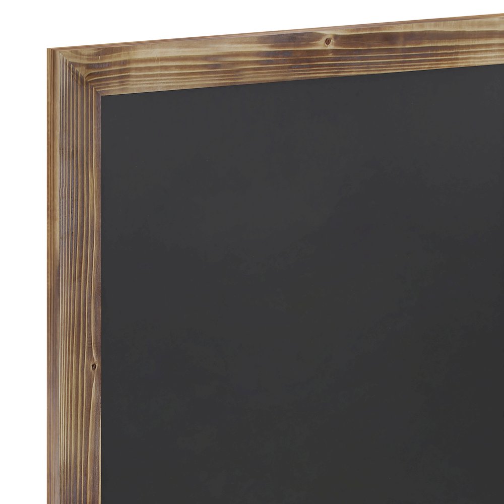 18" x 24" Torched Wood Wall Mount Magnetic Chalkboard Sign. Picture 9