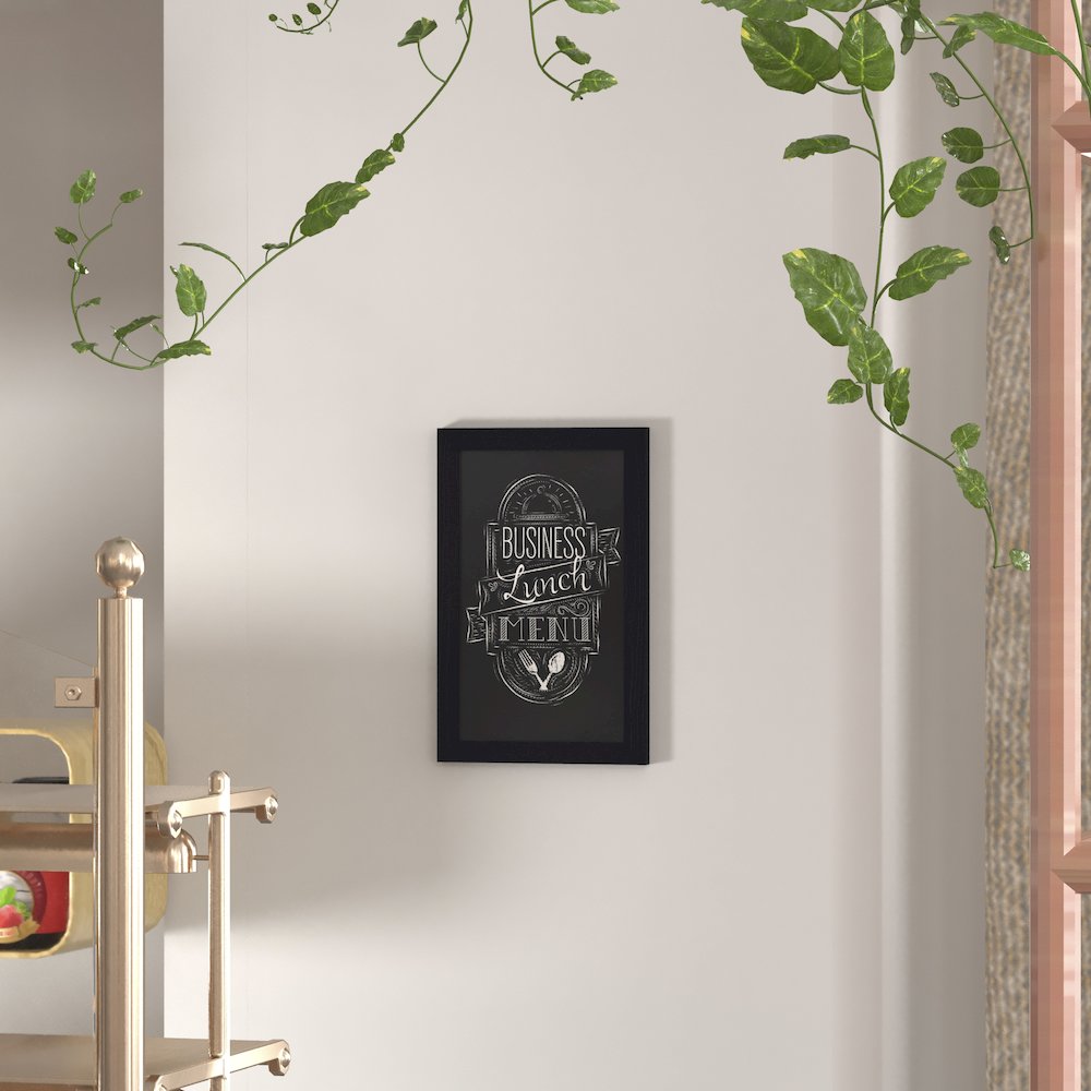 11" x 17" Black Wall Mount Magnetic Chalkboard Sign. Picture 2
