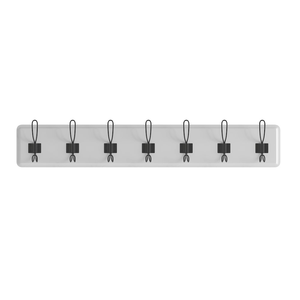 Rustic 34" Wall Mount Storage Rack with 7 Hanging Hooks. Picture 11