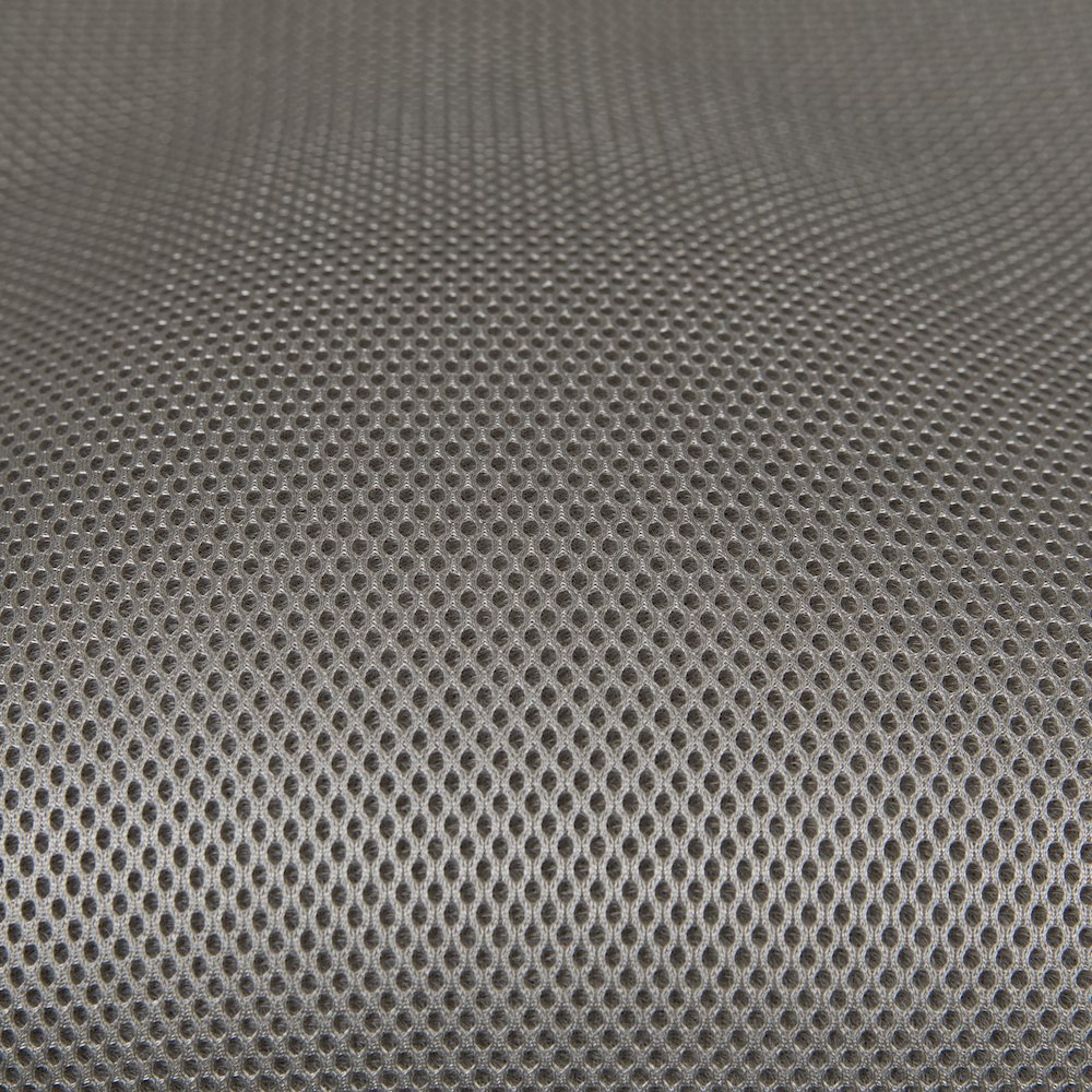 Mid-Back Light Gray Mesh Drafting Chair and White Frame. Picture 14