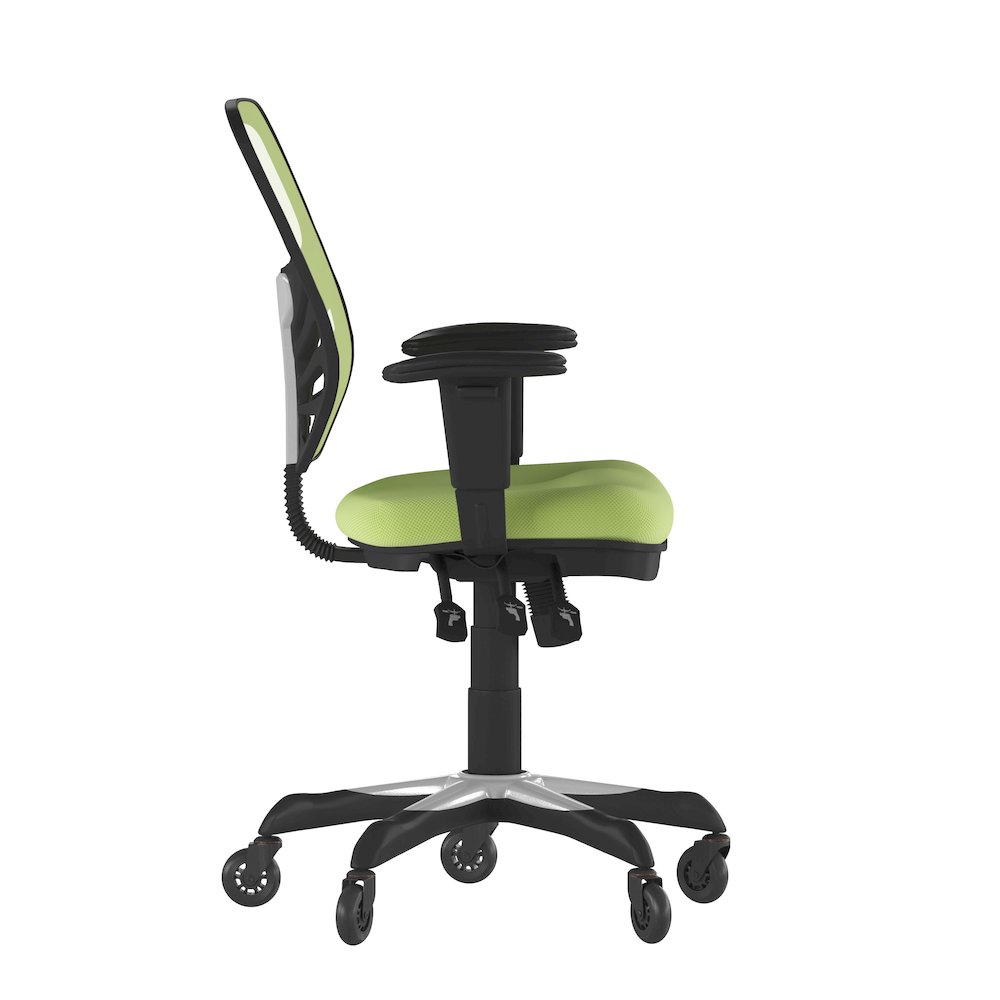 Mid-Back Green Mesh Multifunction Executive Swivel Office Chair. Picture 8