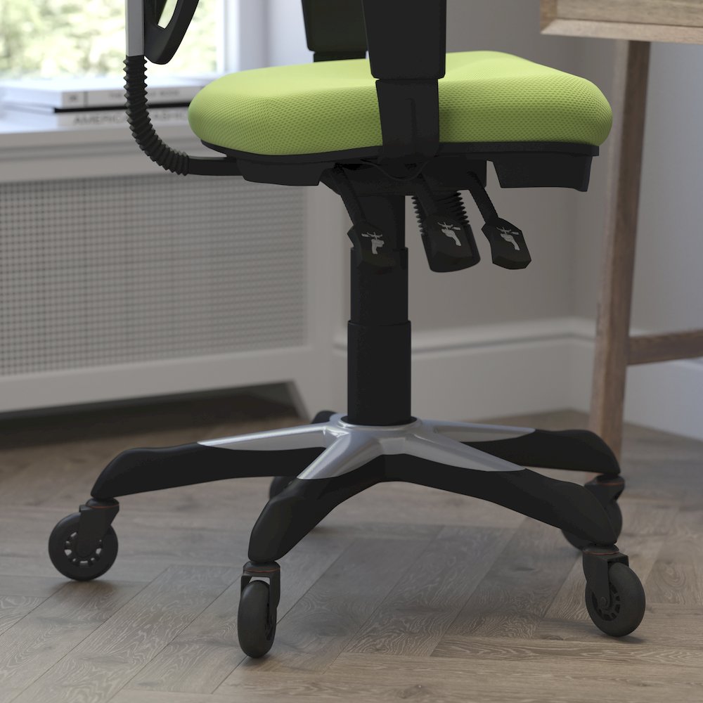 Mid-Back Green Mesh Multifunction Executive Swivel Office Chair. Picture 7