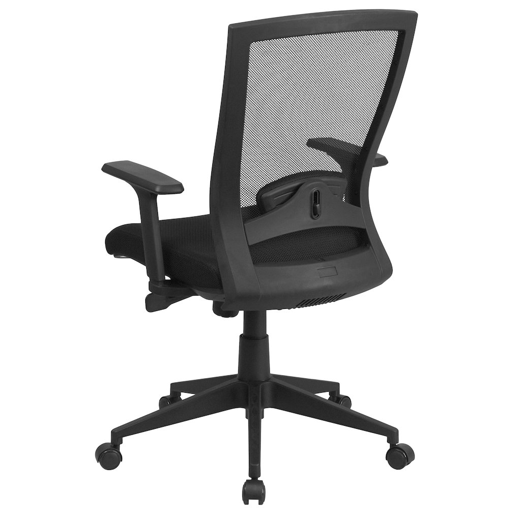 Mid-Back Black Mesh Executive Swivel Ergonomic Office Chair with Back ...
