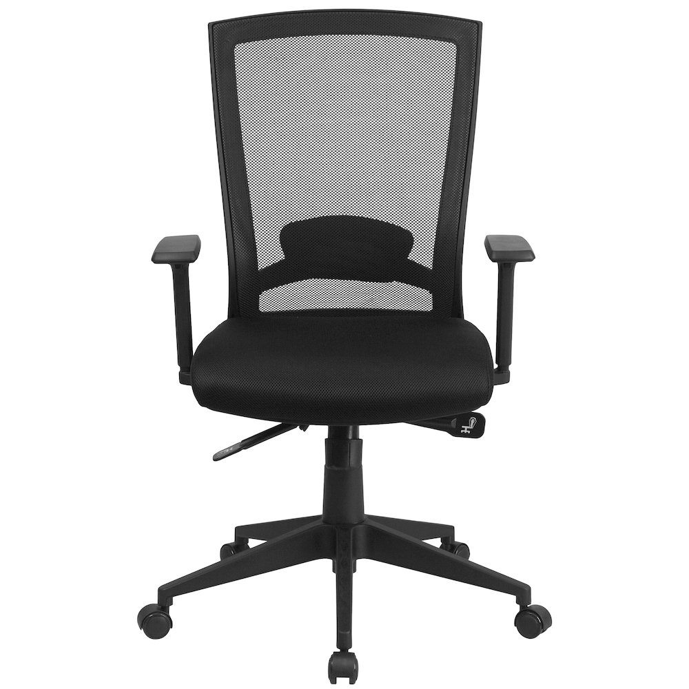Mid-Back Black Mesh Executive Swivel Ergonomic Office Chair with Back ...
