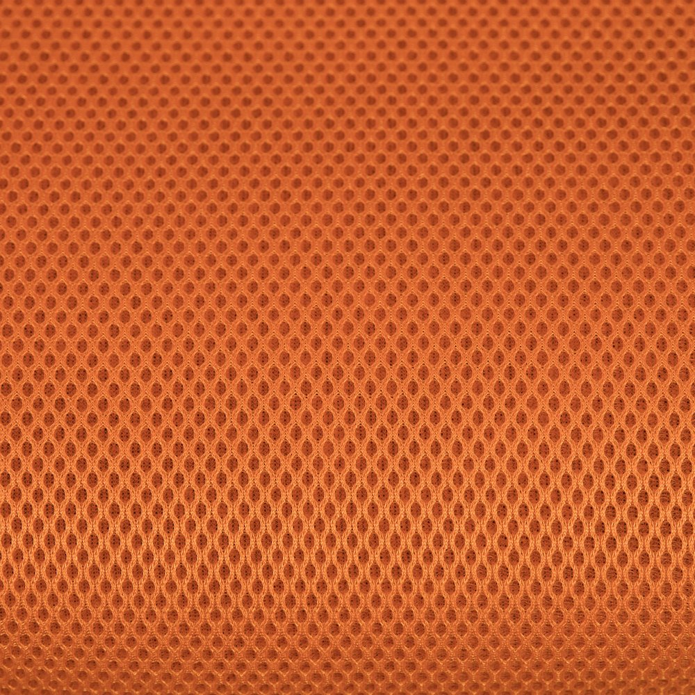 High Back Orange Mesh Swivel Office Chair with Black Frame and Flip-up Arms. Picture 15