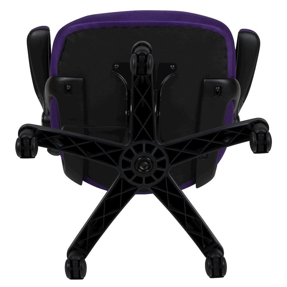 High Back Purple Mesh Swivel Office Chair with Black Frame and Flip-up Arms. Picture 13