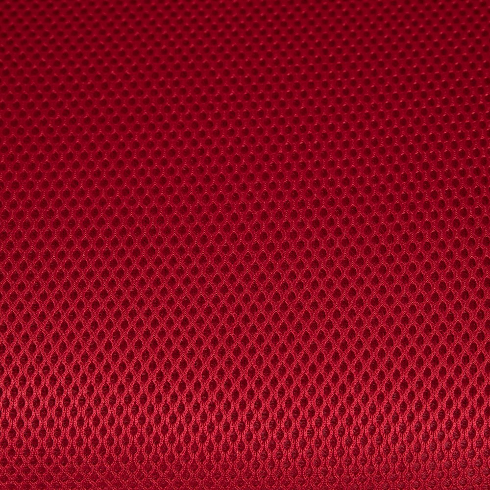 High Back Red Mesh Swivel Office Chair with Black Frame and Flip-up Arms. Picture 15