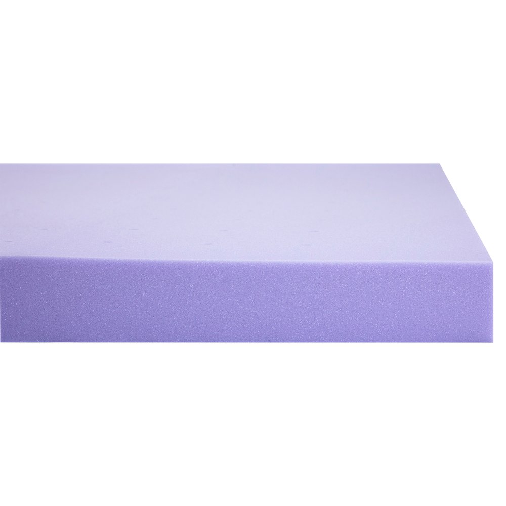 Three-Inch Lavender Infused Queen Memory Foam Mattress Topper, Purple. Picture 8
