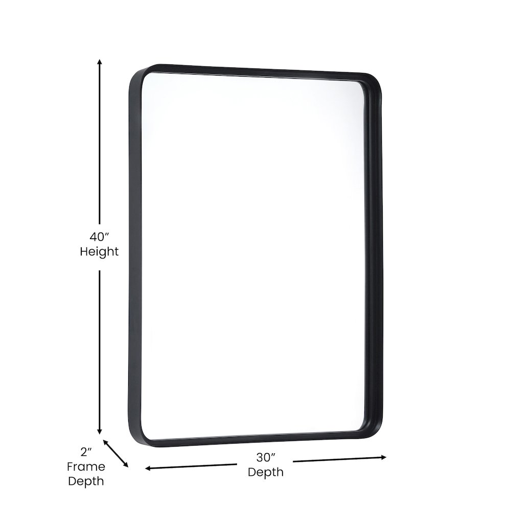 Contemporary Rectangular Deep Frame Decorative Wall Mirror. Picture 5