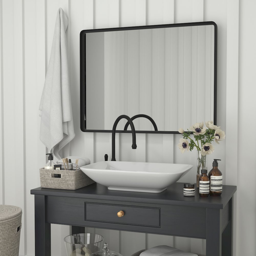 Contemporary Rectangular Deep Frame Decorative Wall Mirror. Picture 7