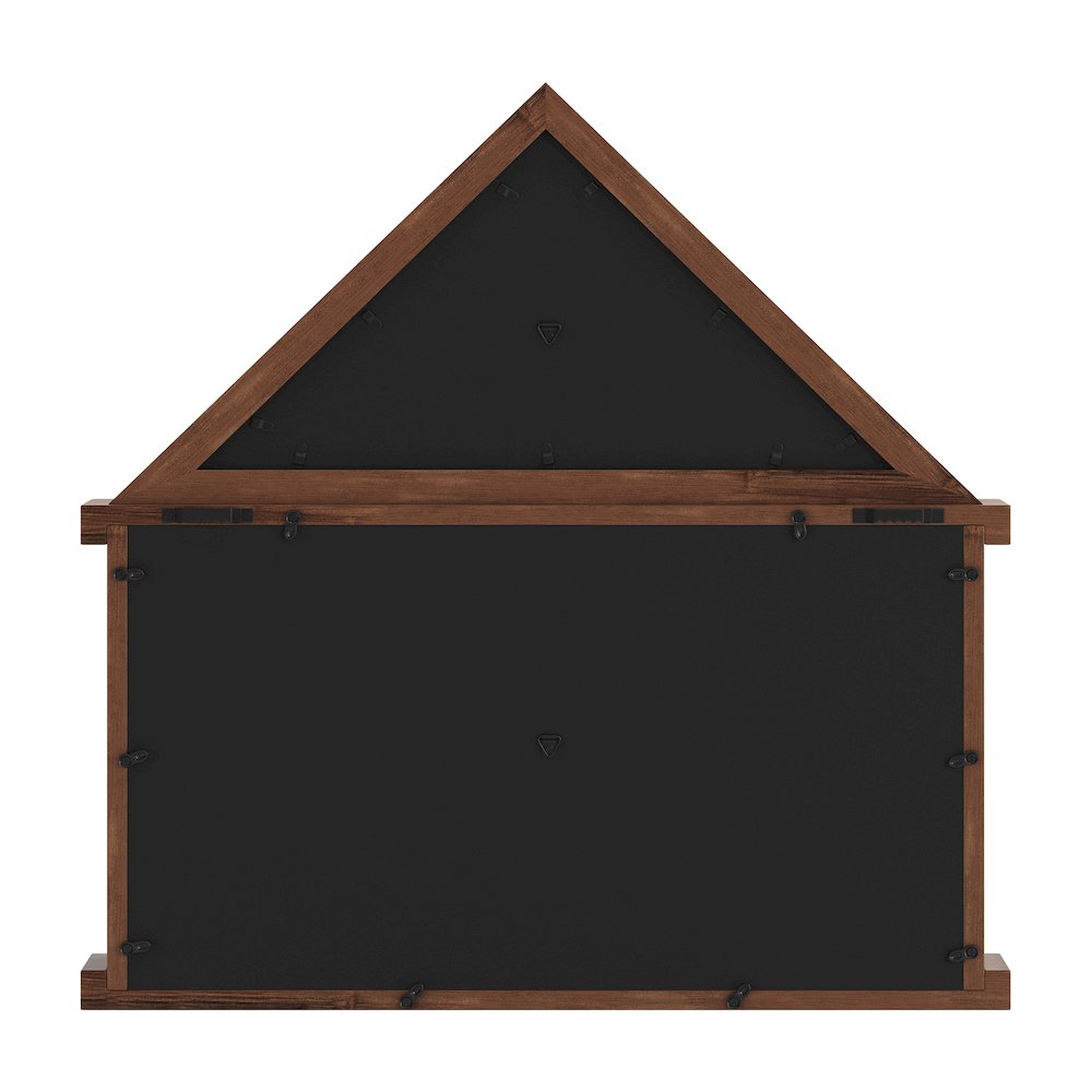 Solid Pine Wood Flag Shadow Box Fits 9x5 Folded Burial Flag, Dark Brown Finish. Picture 6
