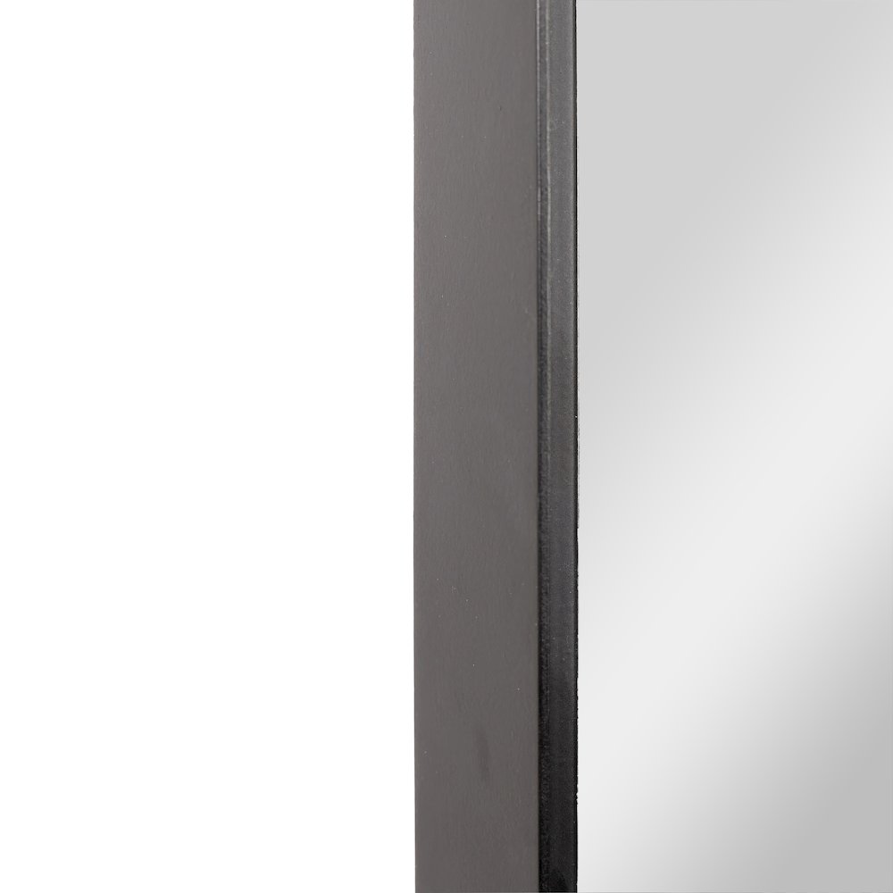 Ava 48" x 30" Metal Deep Framed Wall Mirror - Large Accent Mirror, Black. Picture 11