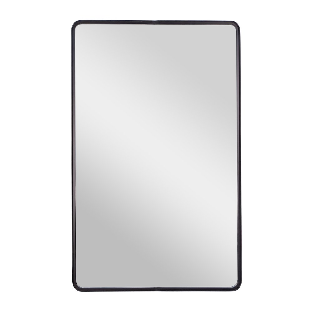 Ava 48" x 30" Metal Deep Framed Wall Mirror - Large Accent Mirror, Black. Picture 10