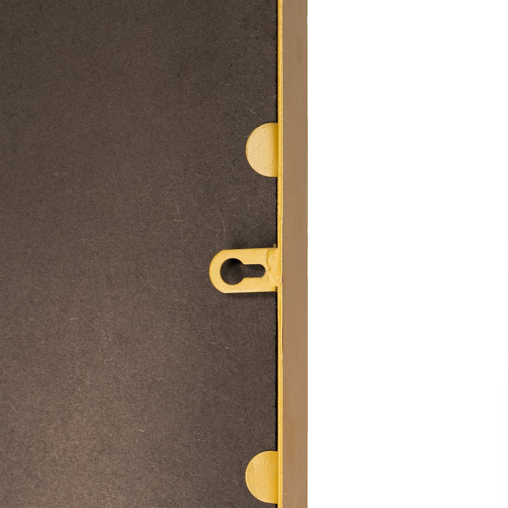 Ava 48" x 30" Metal Deep Framed Wall Mirror - Large Accent Mirror, Gold. Picture 8