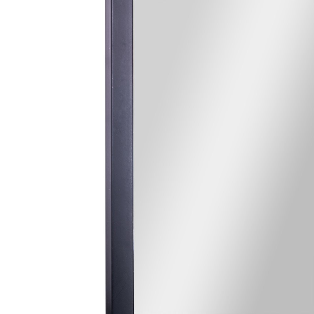 Finlay 35" x 27" Metal Pivot Wall Mirror - Large Accent Vanity Mirror, Black. Picture 9